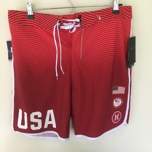 Hurley Team USA Olympic Board Shorts NWT!